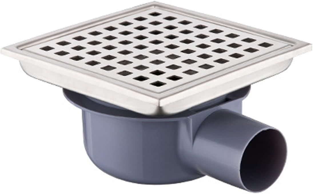 304 Stainless Steel Shower Drain – Removable Grate Cover, Anti-Odor