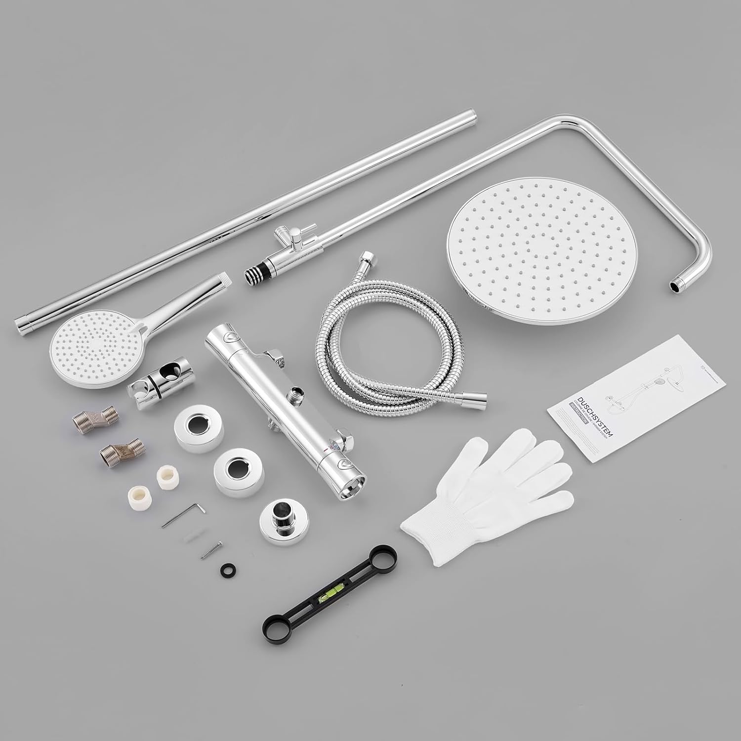 Thermostatic Shower Mixer Set – Rainfall Head & 3-Mode Handheld, Anti-Scald Valve - Image 8