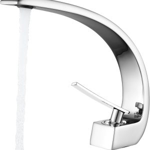 Chrome Basin Mixer Tap – Single Lever Modern Bathroom Sink Faucet
